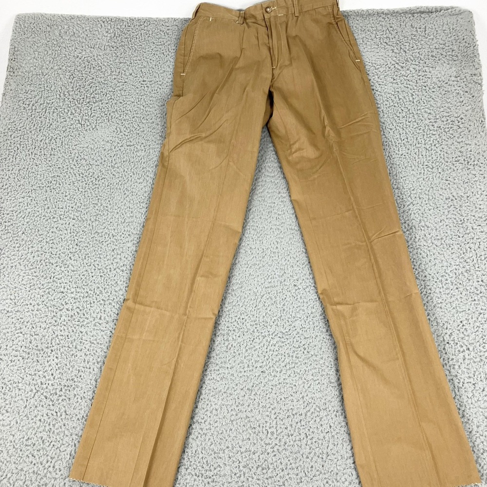 Bills Khakis Model 3 Pants Mens‎ 33x36 Brown Trim Fit Plain Front Cotton USA